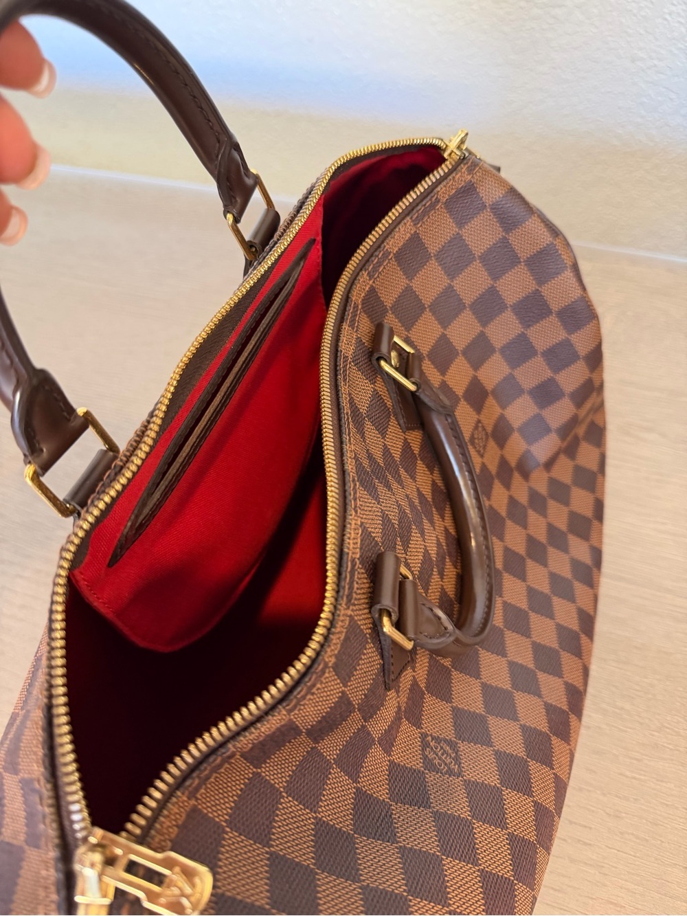 Louis Vuitton speedy 35 bandouliere Brown Damier Ebene - Picture 10 of 11
